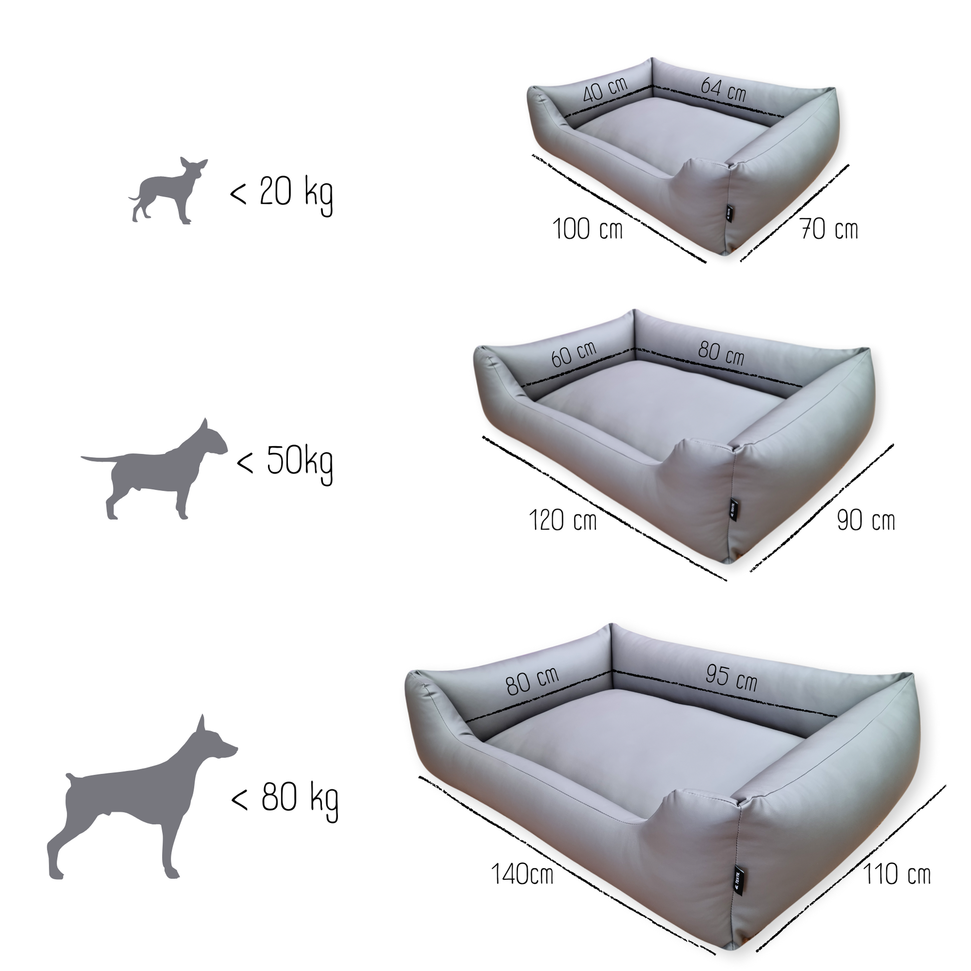 legowiska z eko skóry ortopedyczne