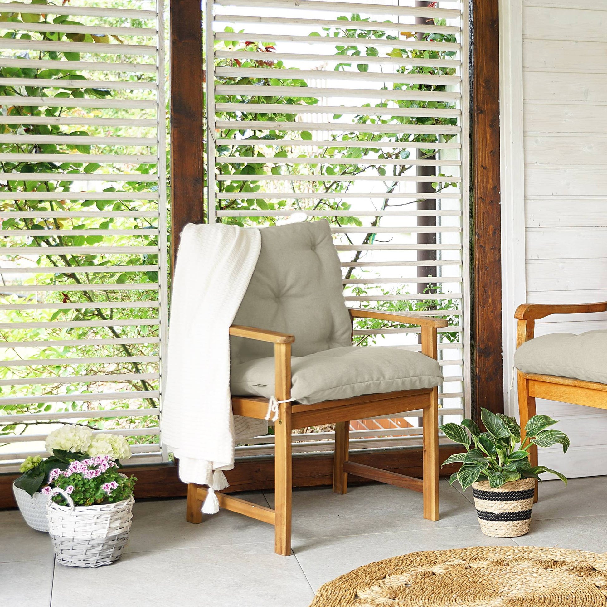 PREMIUM Poduszki na krzesła ogrodowe  UV- i wodoodporne