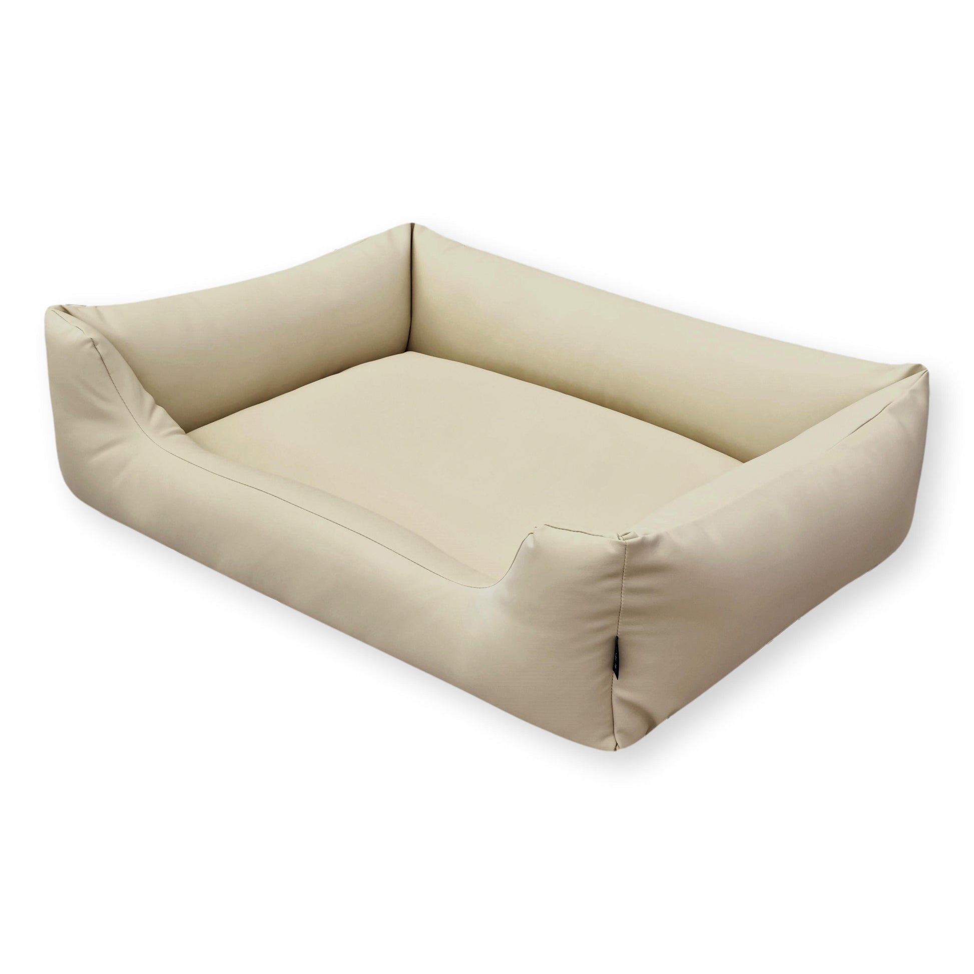 legowisko z ekoskóry beżowe