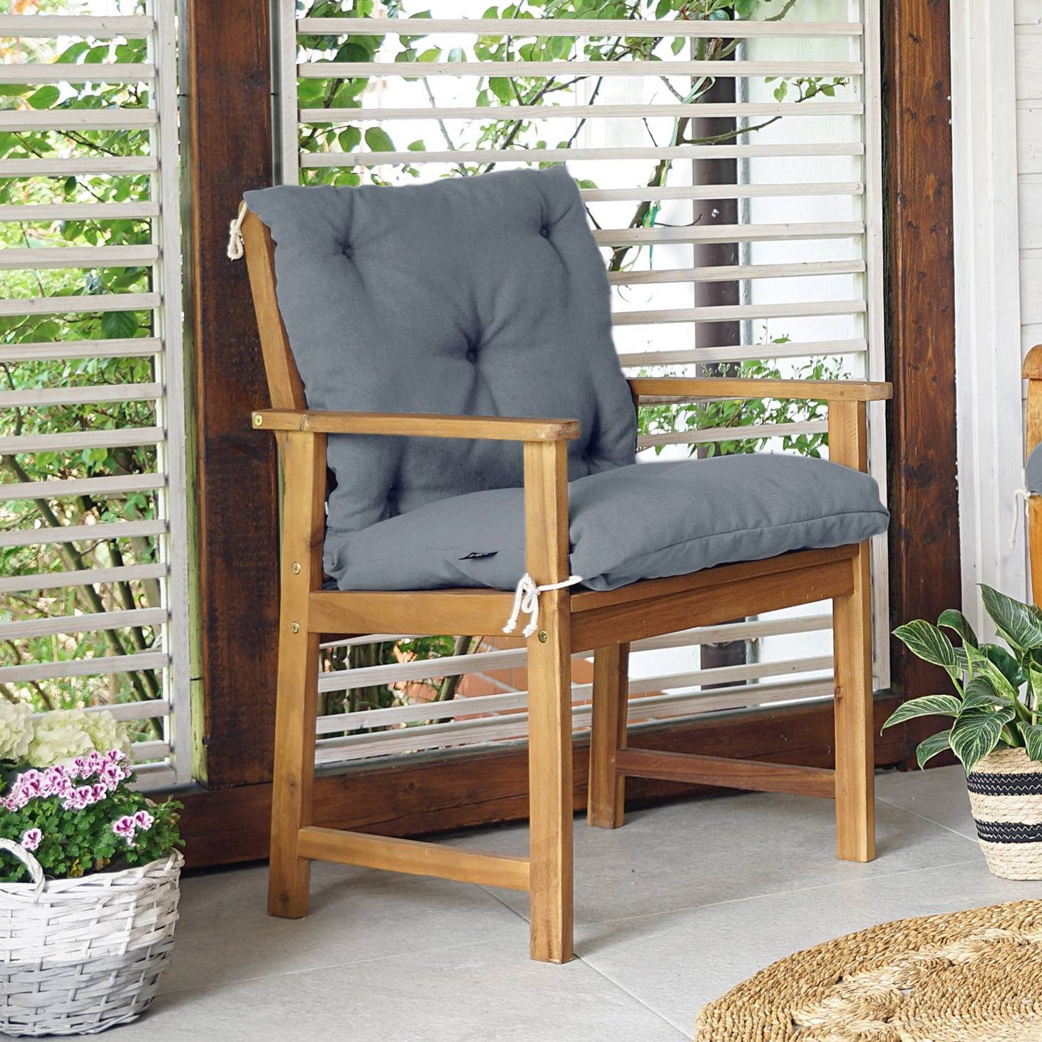 PREMIUM Poduszki na krzesła ogrodowe  UV- i wodoodporne