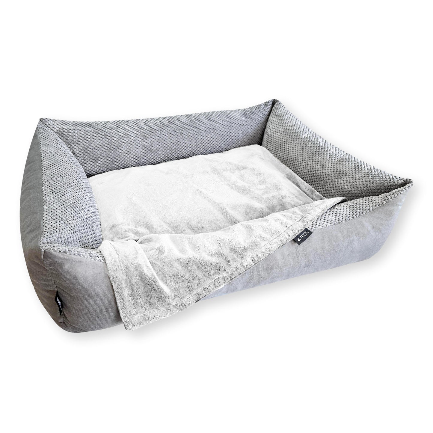 OUTLET przytulny koc dla psa lub kota, rozmiar 100x120 cm, kolor: szary