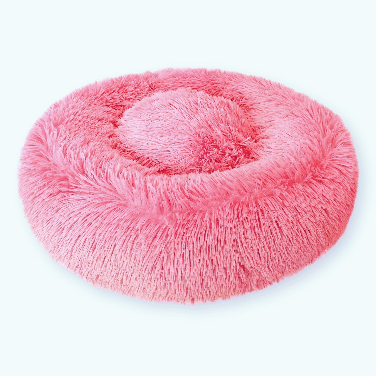 OUTLET przytulne legowisko pluszowe dla psa FUZZY, rozmiar: Ø 70cm, kolor: różowy