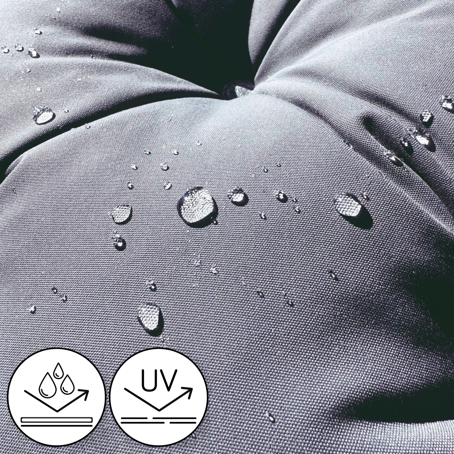 PREMIUM Poduszki na meble ogrodowe UV- i wodoodporne z oparciem (dwustronne)