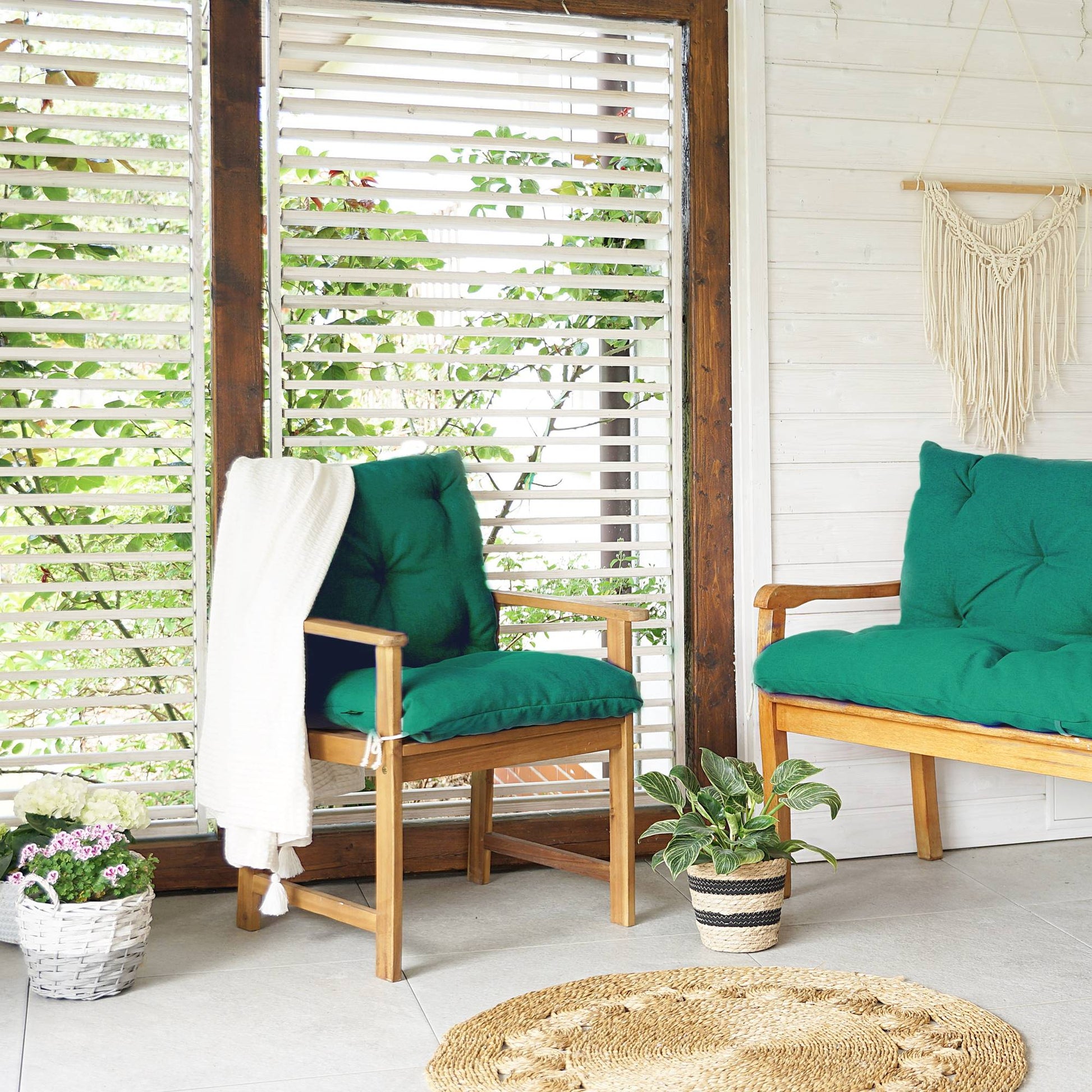 PREMIUM Poduszki na krzesła ogrodowe  UV- i wodoodporne