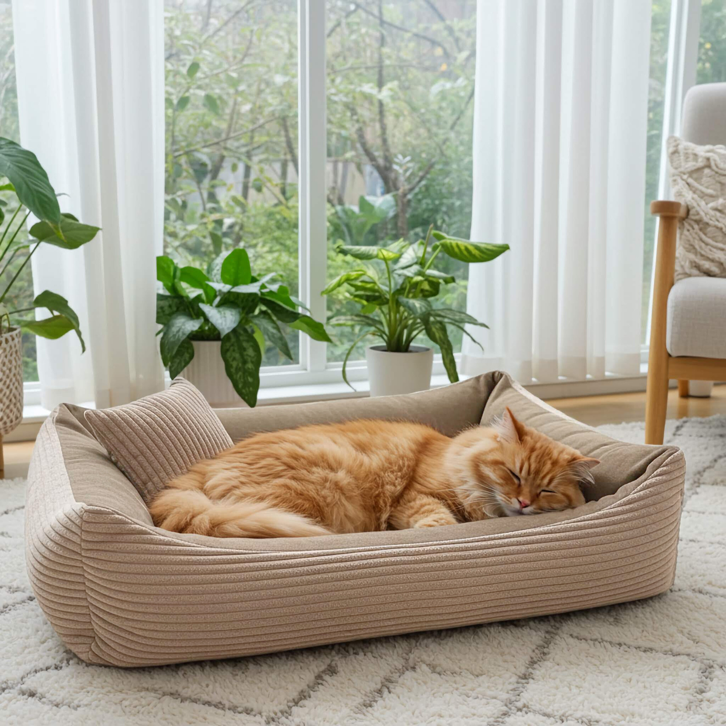 Sztruksowe legowisko dla kota MOLLY