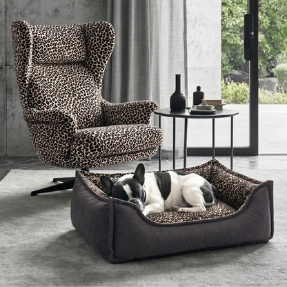 Seria PREMIUM – design i luksus - ortopedyczne legowisko LEOPARD GLAM
