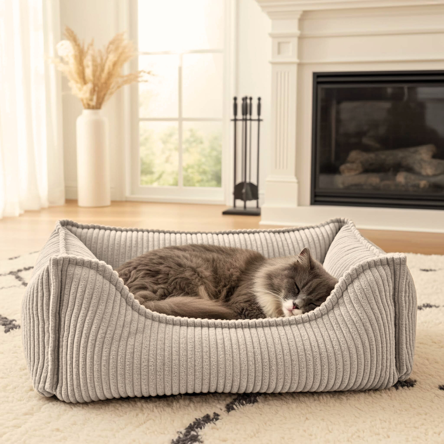 Seria PREMIUM - ortopedyczne sztruksowe legowisko dla kota HUGO