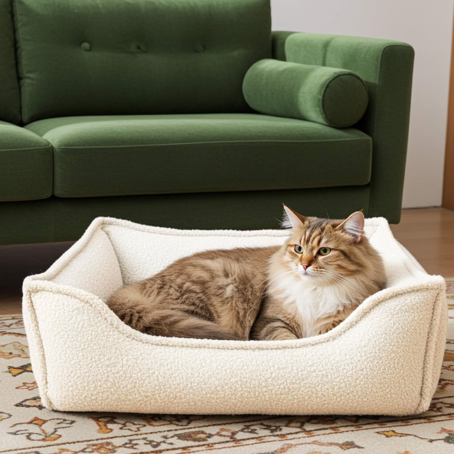 Seria PREMIUM - antystresowe legowisko dla kota boucle LEO