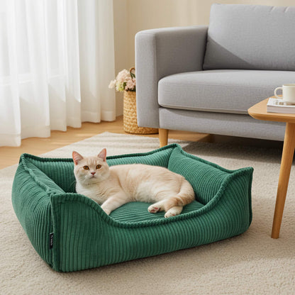 Seria PREMIUM - ortopedyczne sztruksowe legowisko dla kota HUGO