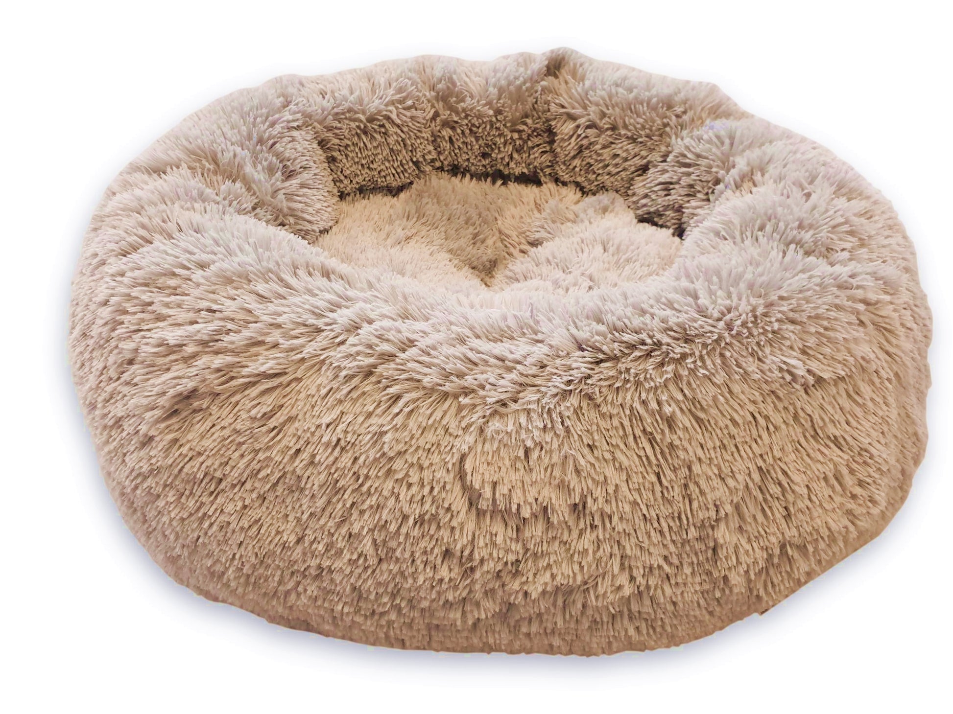 OUTLET przytulne legowisko pluszowe dla psa FUZZY, rozmiar: Ø 70cm, kolor: cappuccino