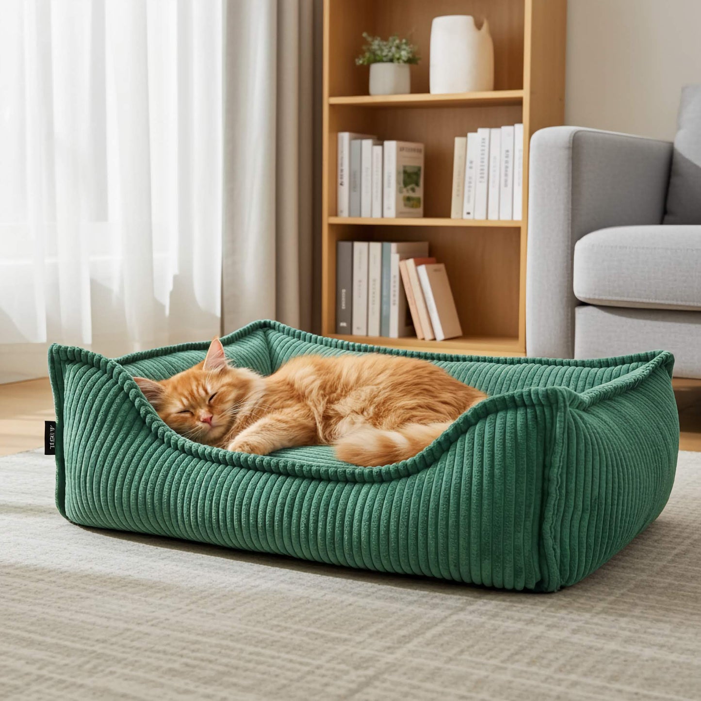 Seria PREMIUM - ortopedyczne sztruksowe legowisko dla kota HUGO