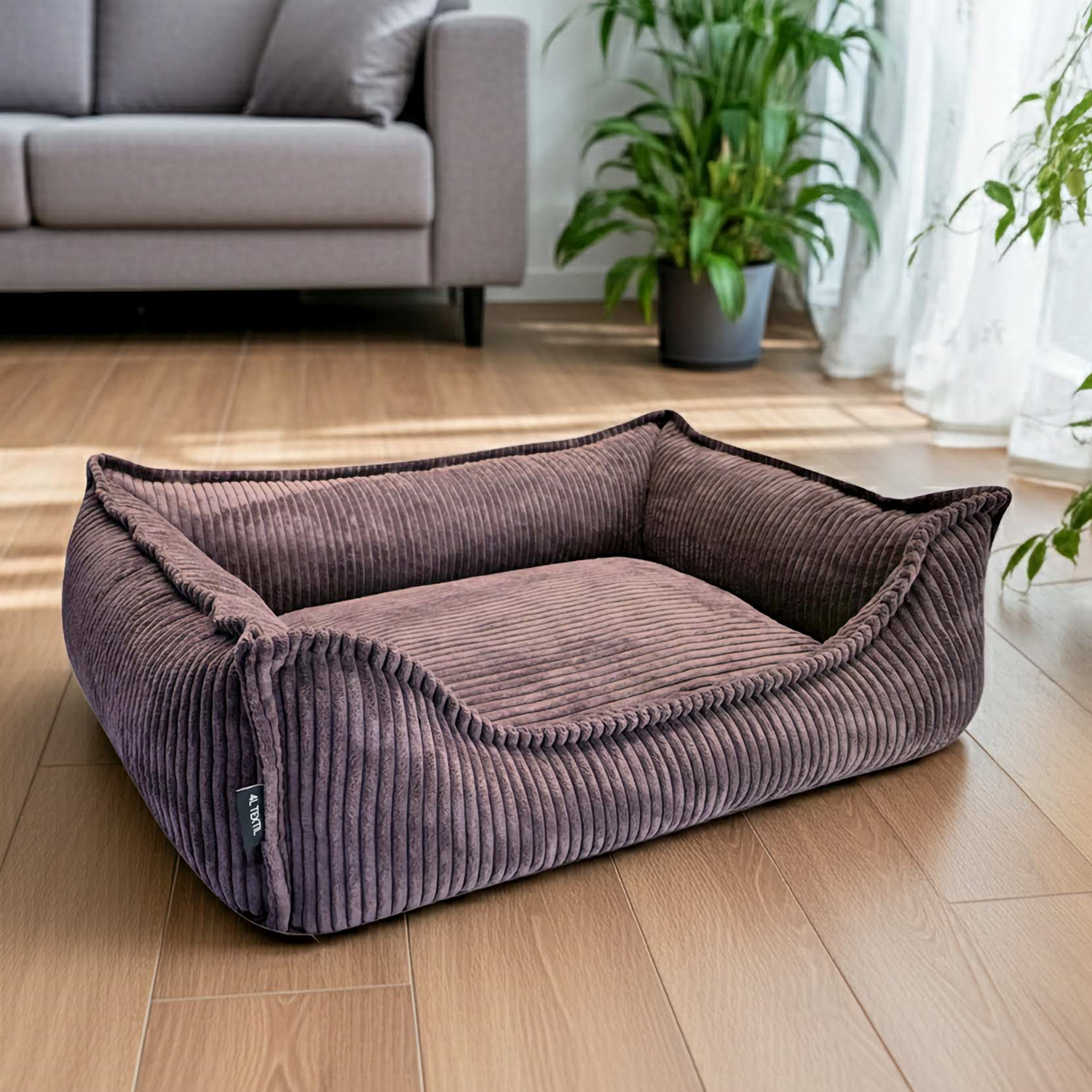 Seria PREMIUM - ortopedyczne sztruksowe legowisko dla kota HUGO