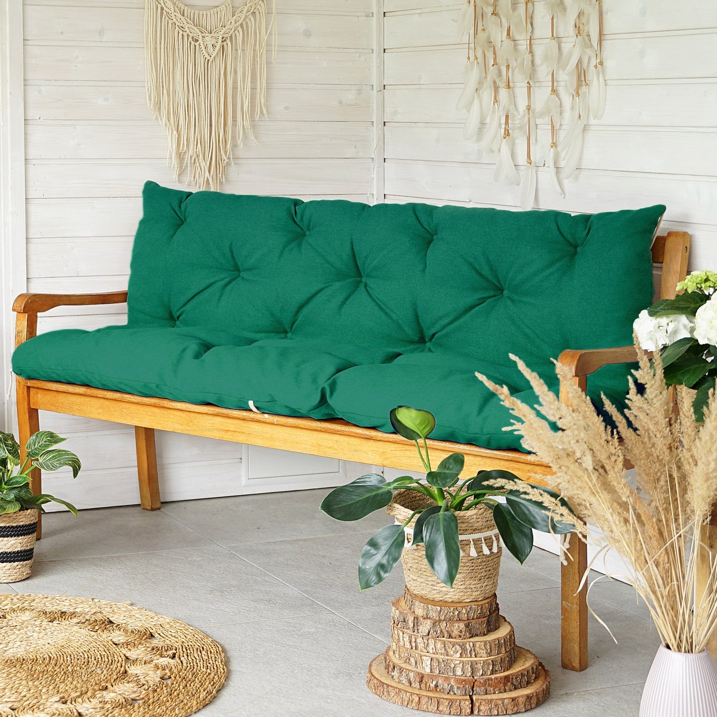 PREMIUM Poduszki na meble ogrodowe UV- i wodoodporne z oparciem (dwustronne)